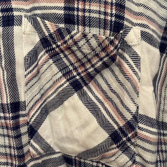 Rails pink and blue and white flannel shirt - Picture 4 of 4